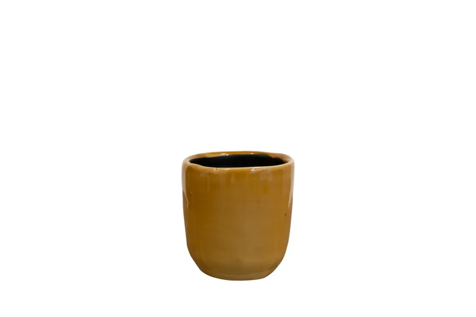 Tuincentrum Heerdink Clara bloempot geel 8 cm handgemaakt