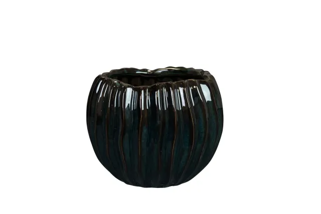 Tuincentrum Heerdink Sanah Petrol bloempot D17 H14 keramiek