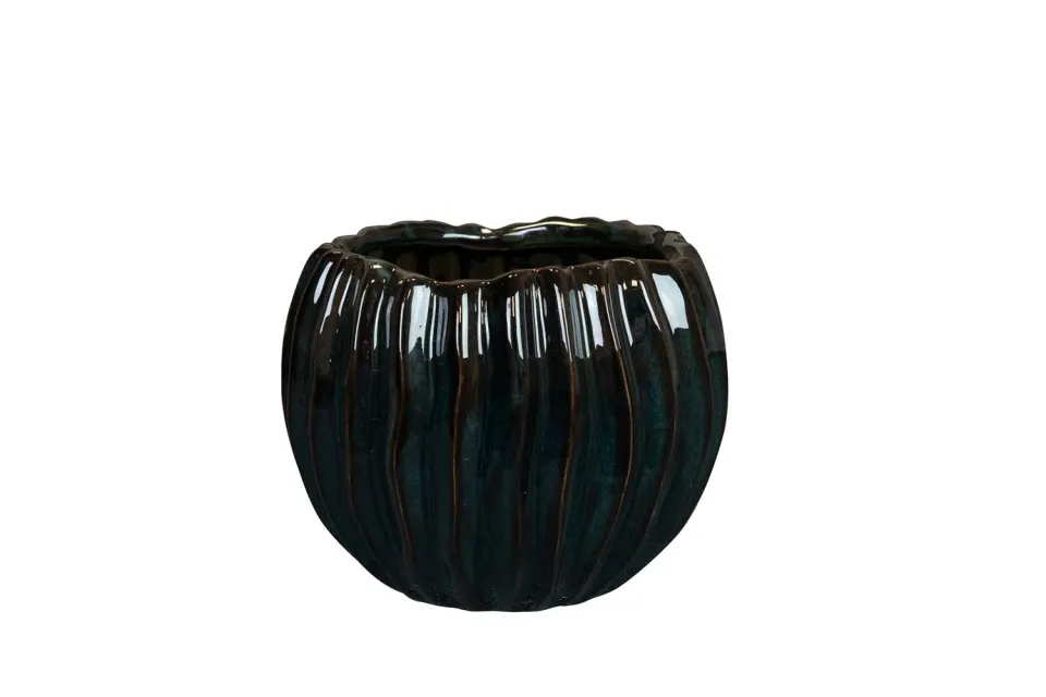 Tuincentrum Heerdink Sanah Petrol bloempot D17 H14 keramiek