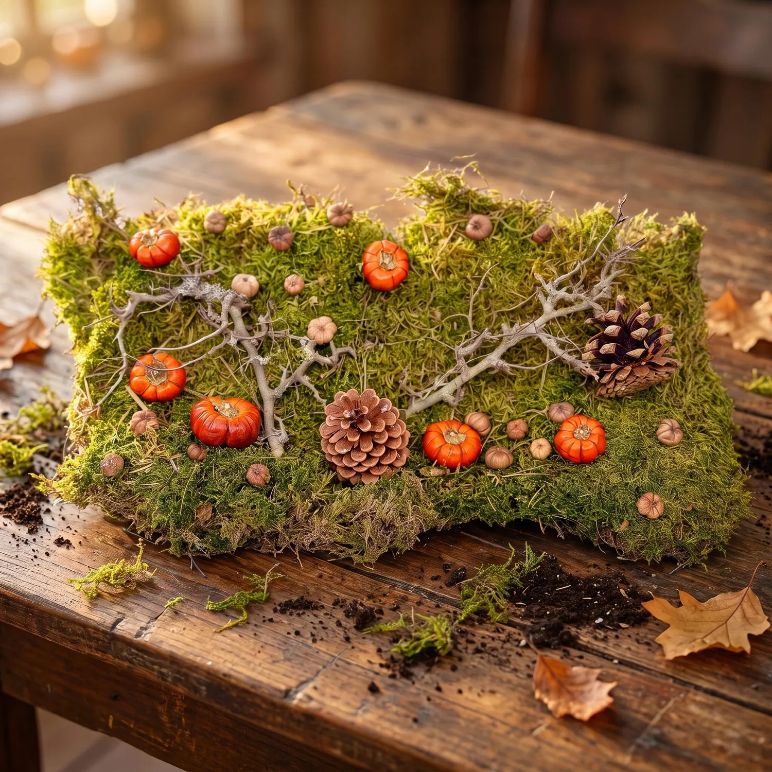 Urbanjungl Herfst deco kit gedroogd natuur 30x20 cm
