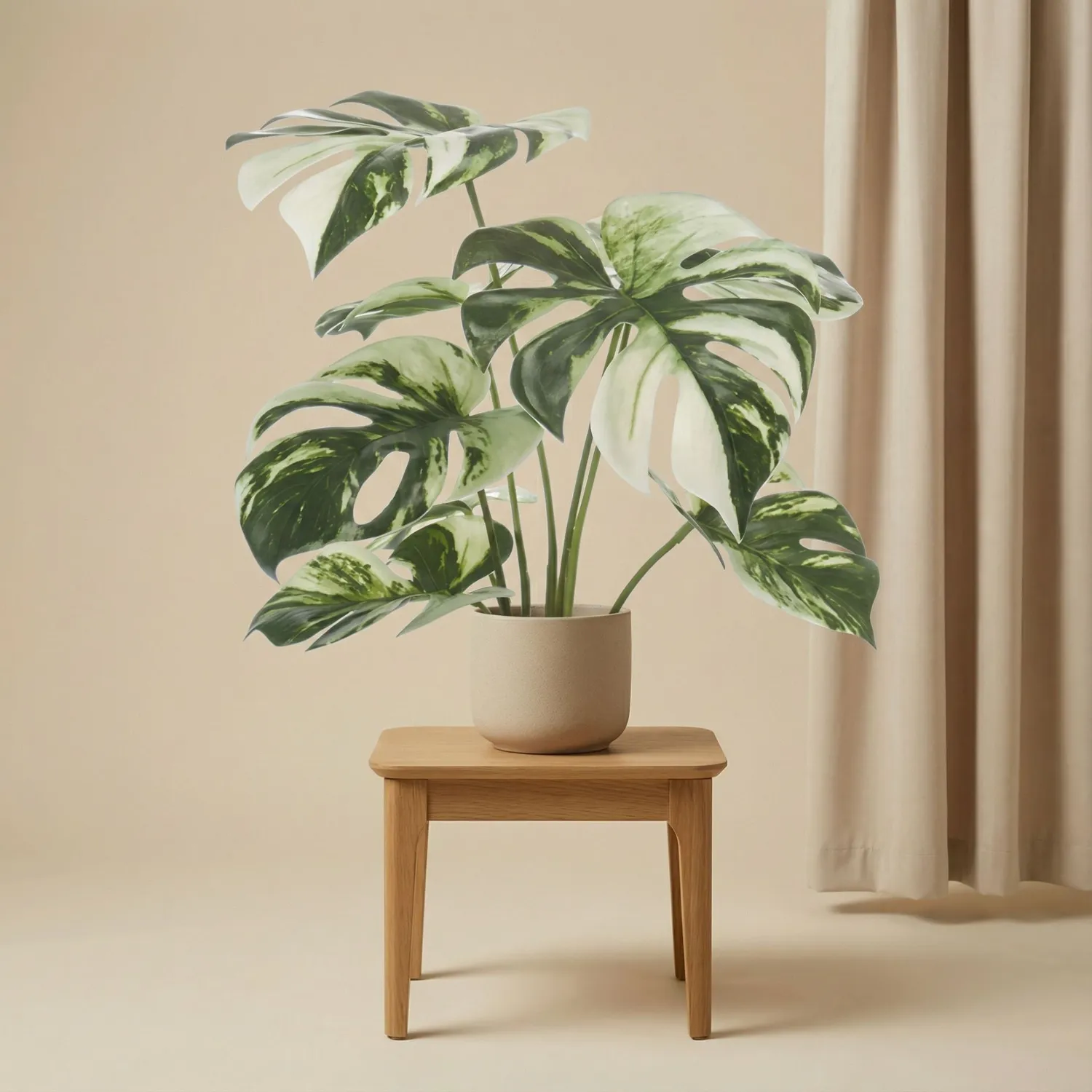 Urbanjungl Monstera Bush kunstplant 40 cm in pot onderhoudsvrij