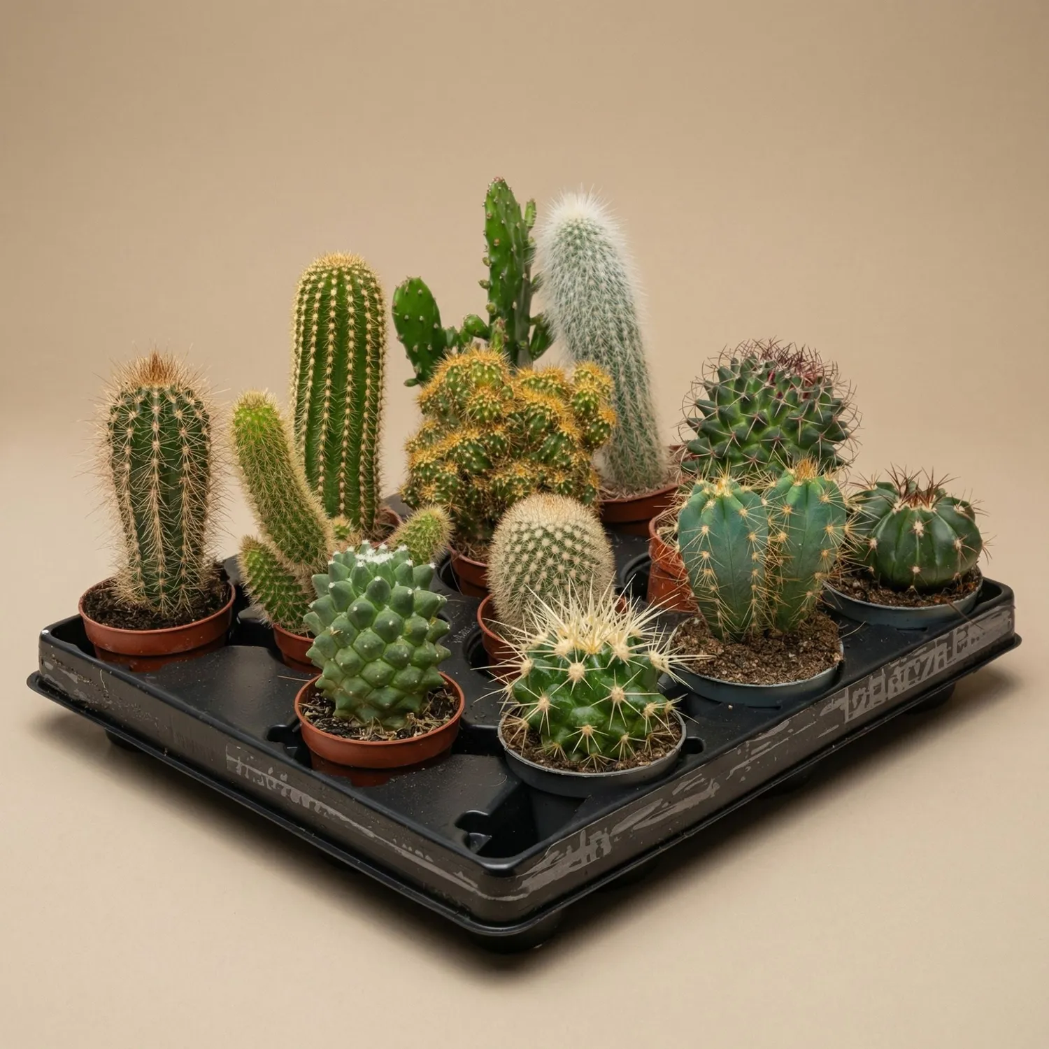 Urbanjungl Cactus Set 6 stuks vetplant 8-12 cm Madrid pot