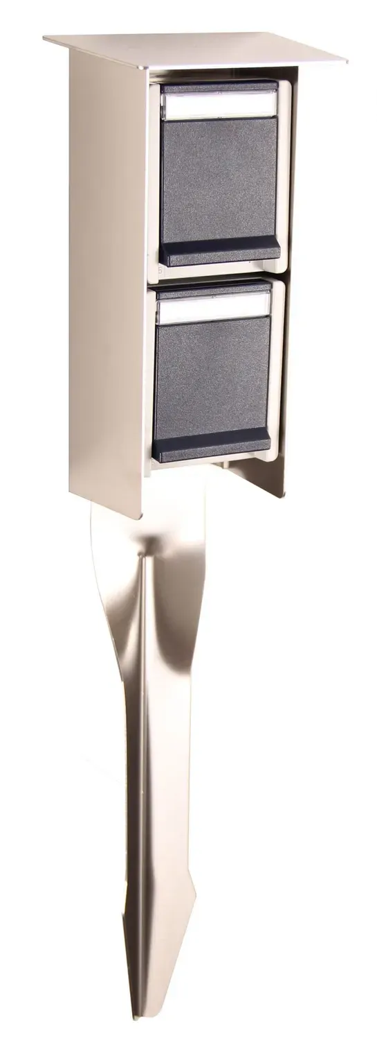 Tuincentrum Heerdink Tuinpaal RVS met Dubbel Stopcontact IP55