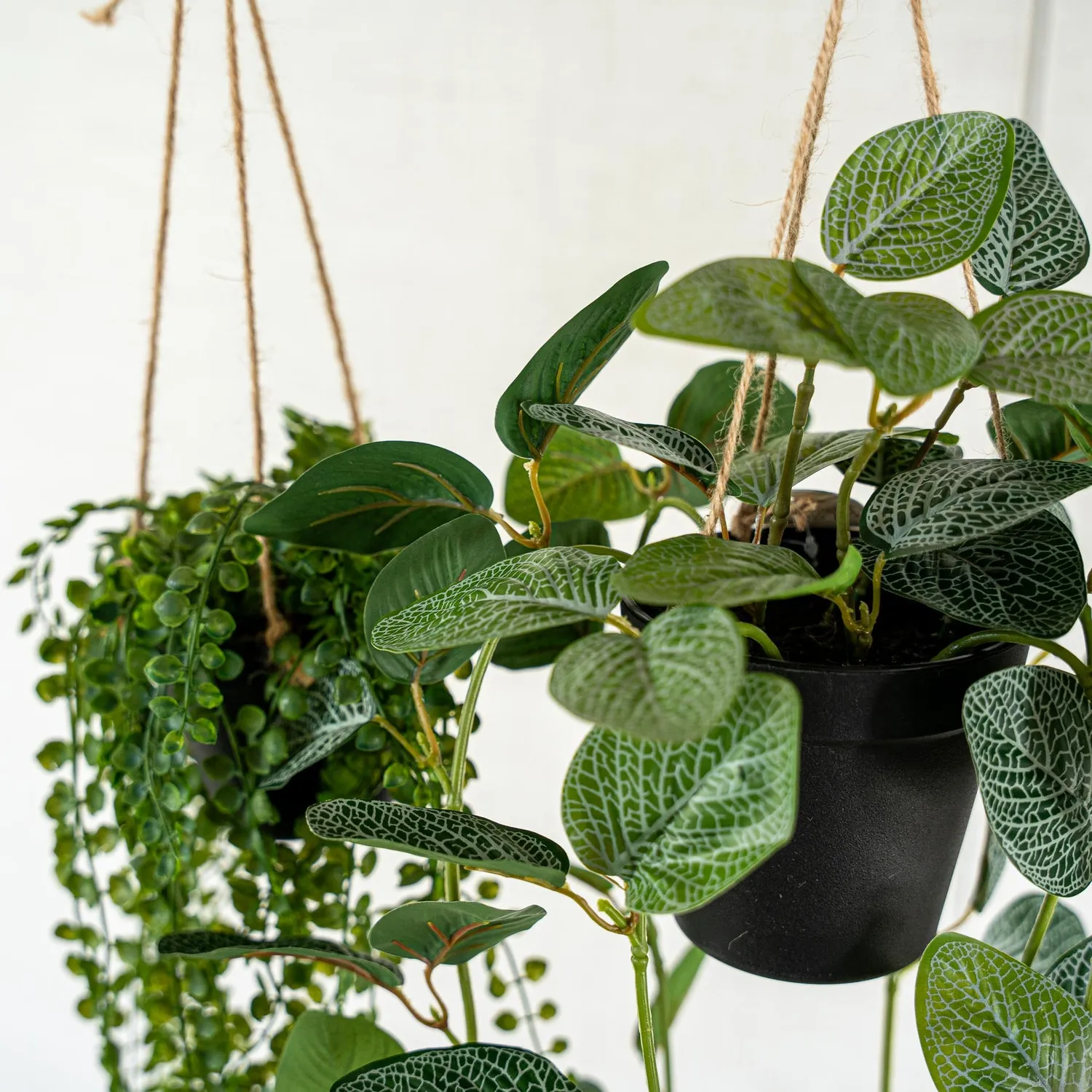 Urbanjungl hangplanten kunst 2 stuks pot met touw