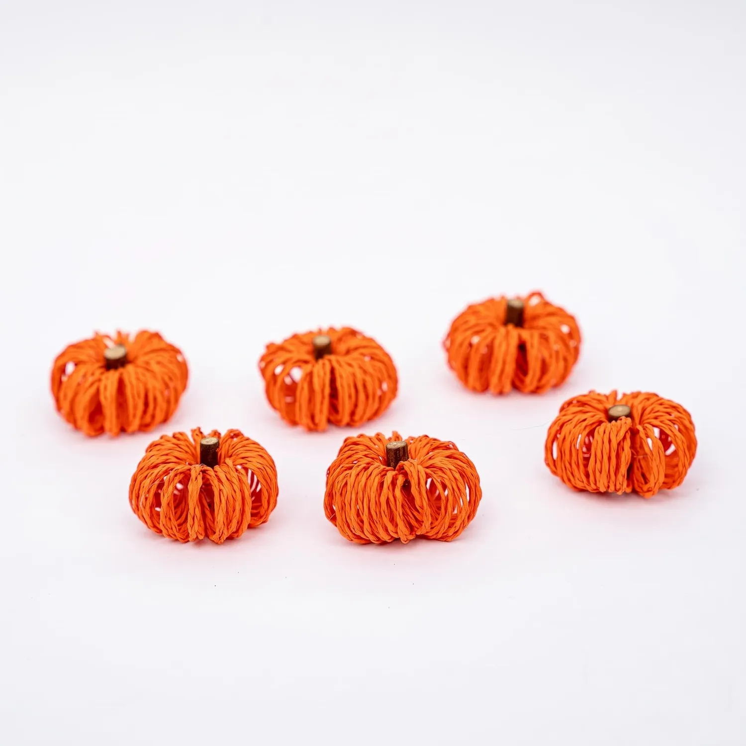 Urbanjungl Deco pompoenen oranje Ø 4 cm 6 stuks
