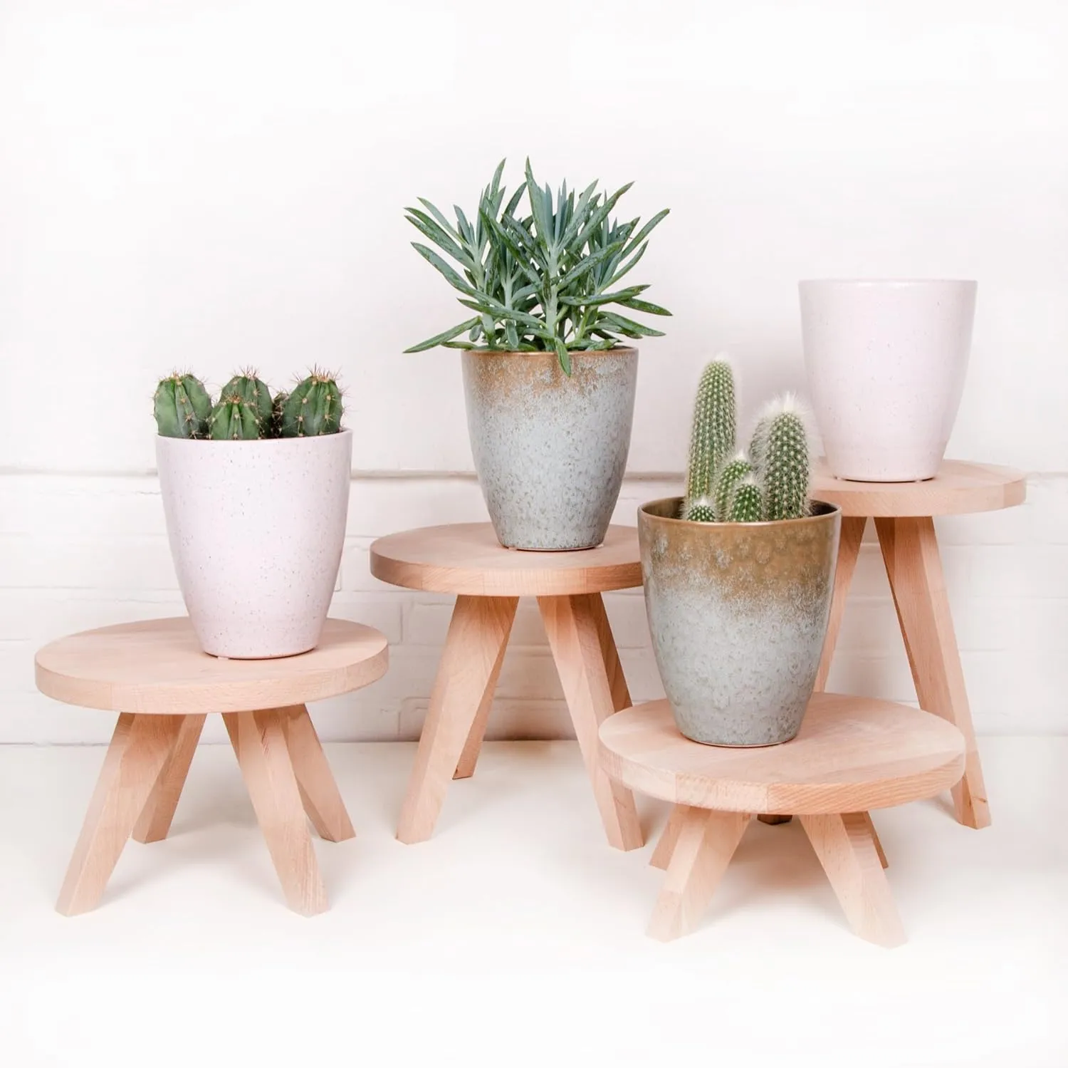 Tibbe Houten Plantenstandaard 12 cm Ø25 cm