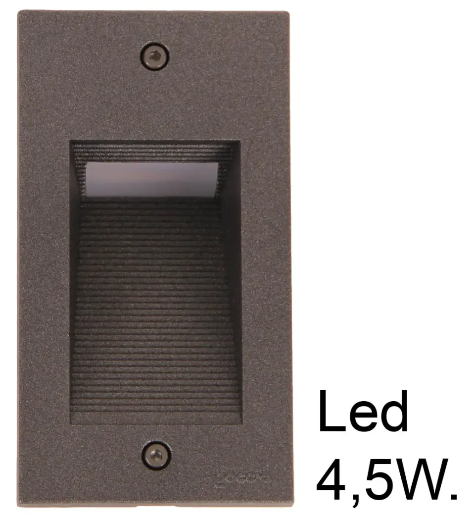 Tuincentrum Heerdink Wandlamp Inbouw Verticaal Antraciet LED 3W 3000K