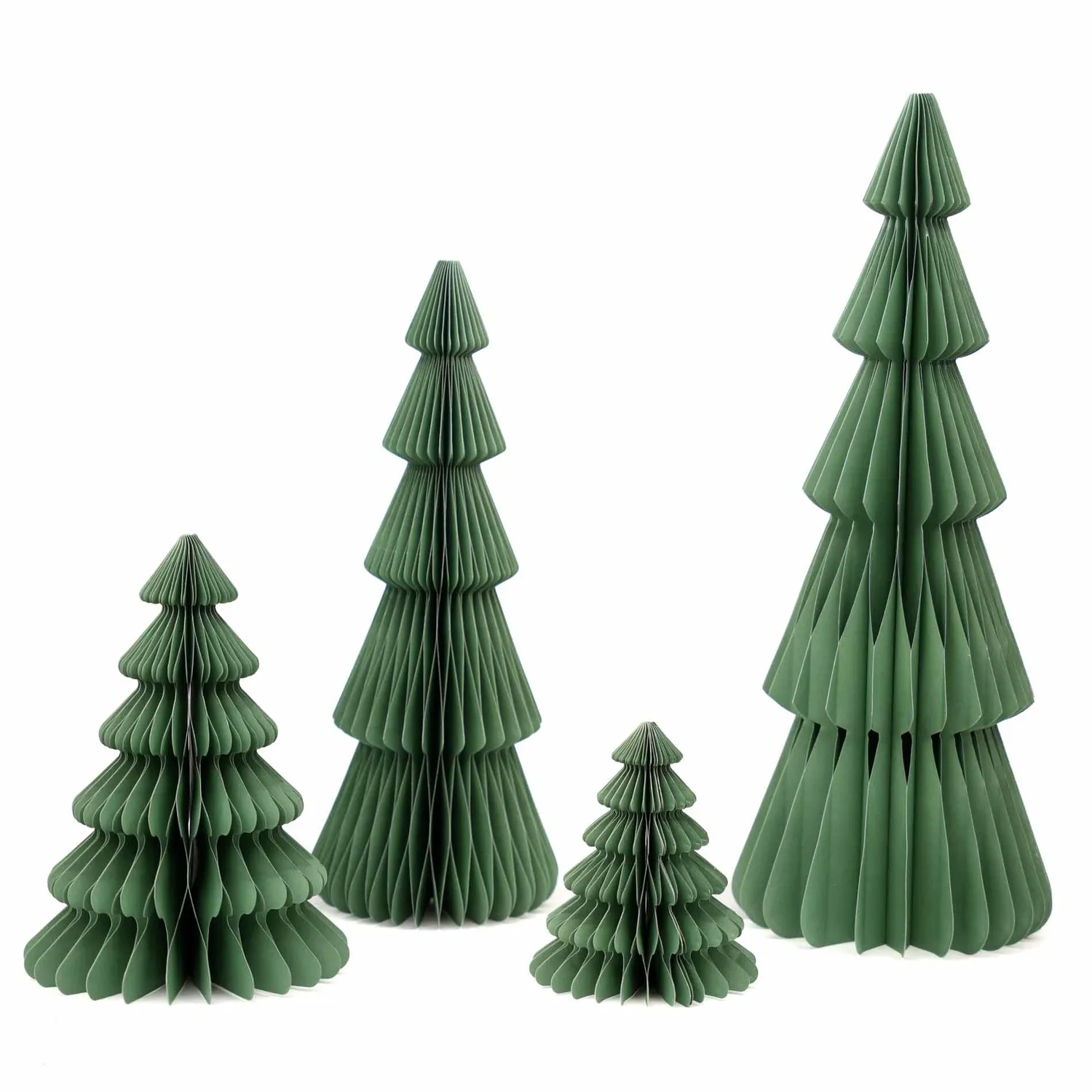 Urbanjungl Papierboom Groen Papieren Kerstboom 4 Stuks