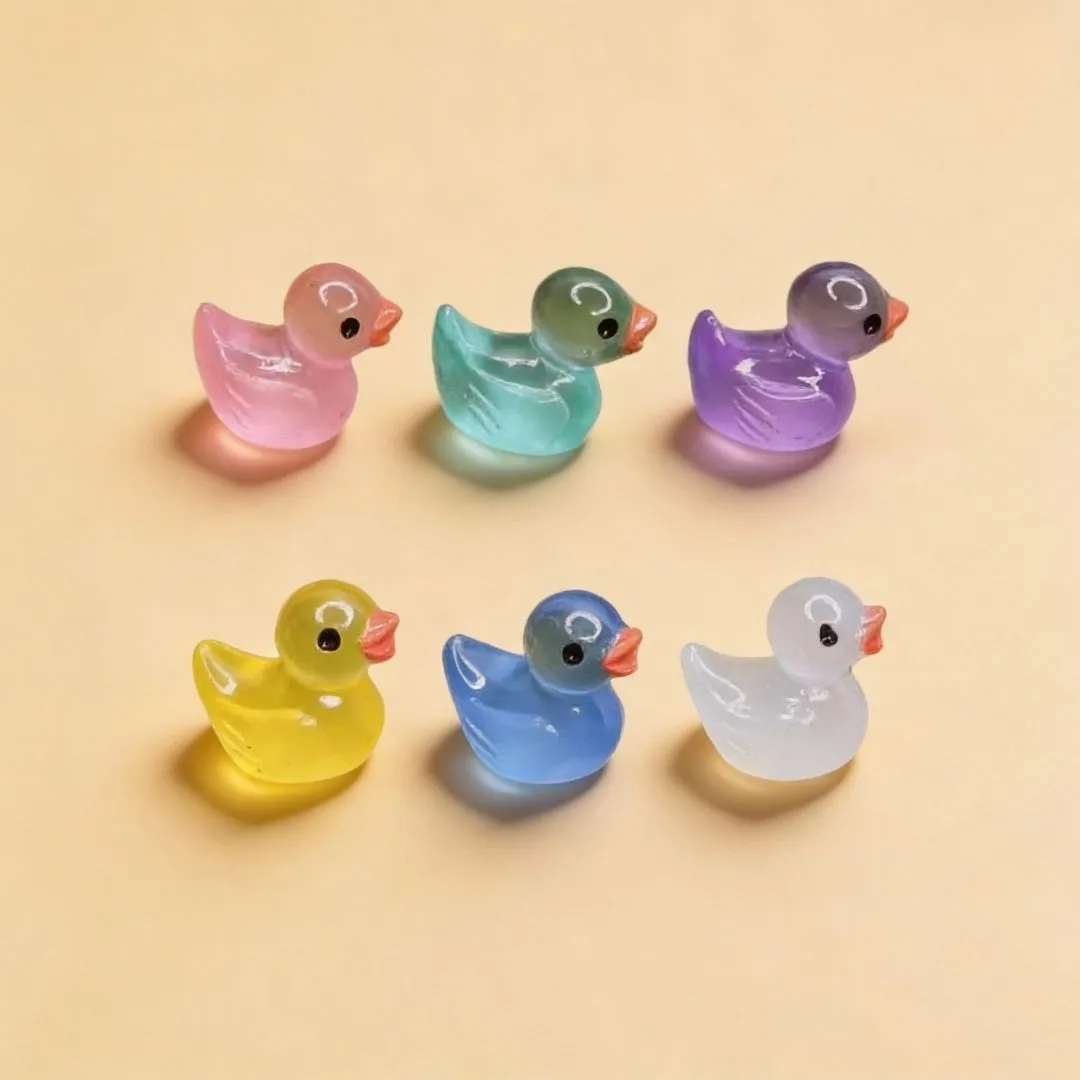 Urbanjungl Glow in the dark ducks mini 2 cm 7 stuks