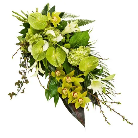 Planten & Zo Groen rouwboeket met lelies