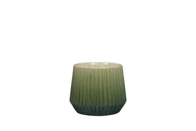 TS Collection Glazed Range Marije bloempot groen D8 H7 keramiek