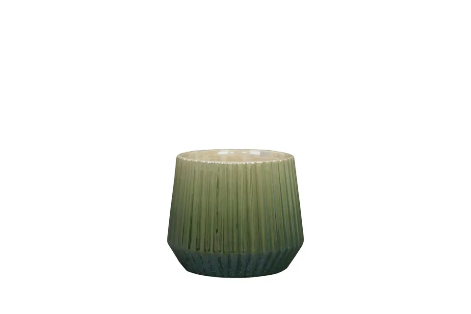 TS Collection Glazed Range Marije bloempot groen D8 H7 keramiek