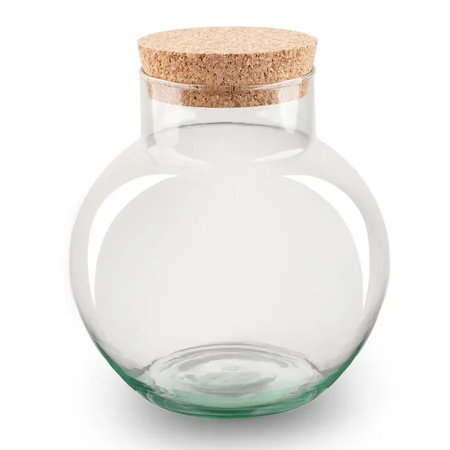 Urbanjungl Noah fles met kurk gesloten terrarium 3 liter
