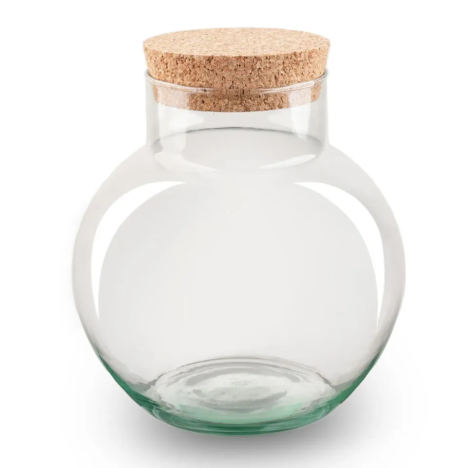Urbanjungl Noah fles met kurk gesloten terrarium 3 liter