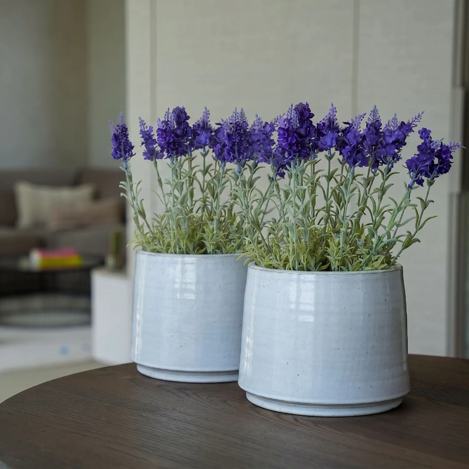Urbanjungl Lavendel kunstplanten 6 stuks paars onderhoudsvrij