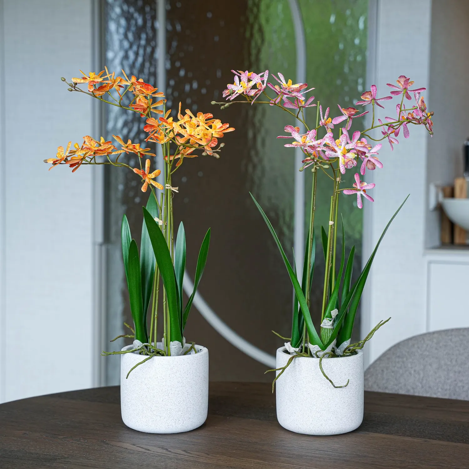 Urbanjungl Renanthera orchidee kunstplanten 2 stuks geel roze