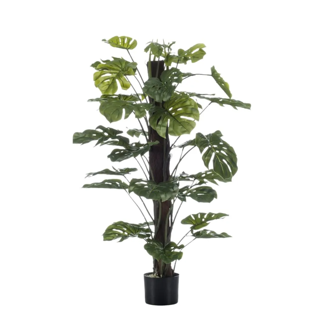 Urbanjungl Monstera kunstplant aan stok 120 cm groen
