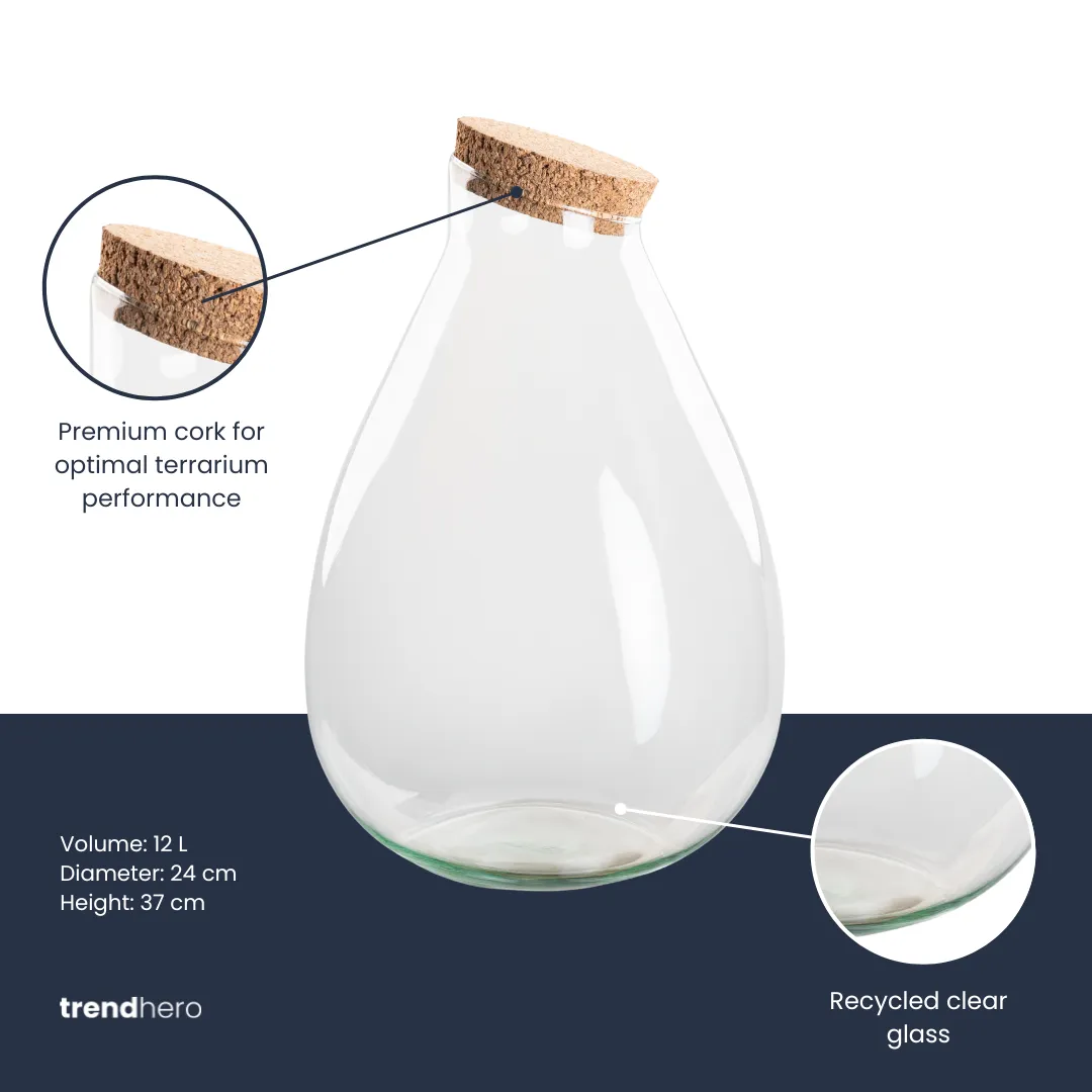 Urbanjungl Drop XL terrarium fles kurk 37 cm