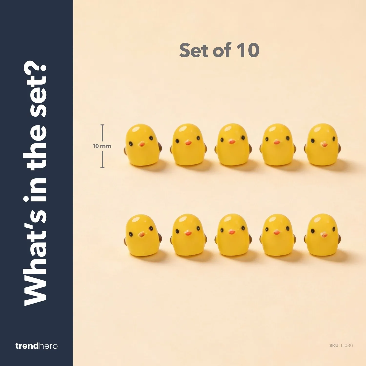 Urbanjungl Chick Class mini kuikentjes geel 10 stuks