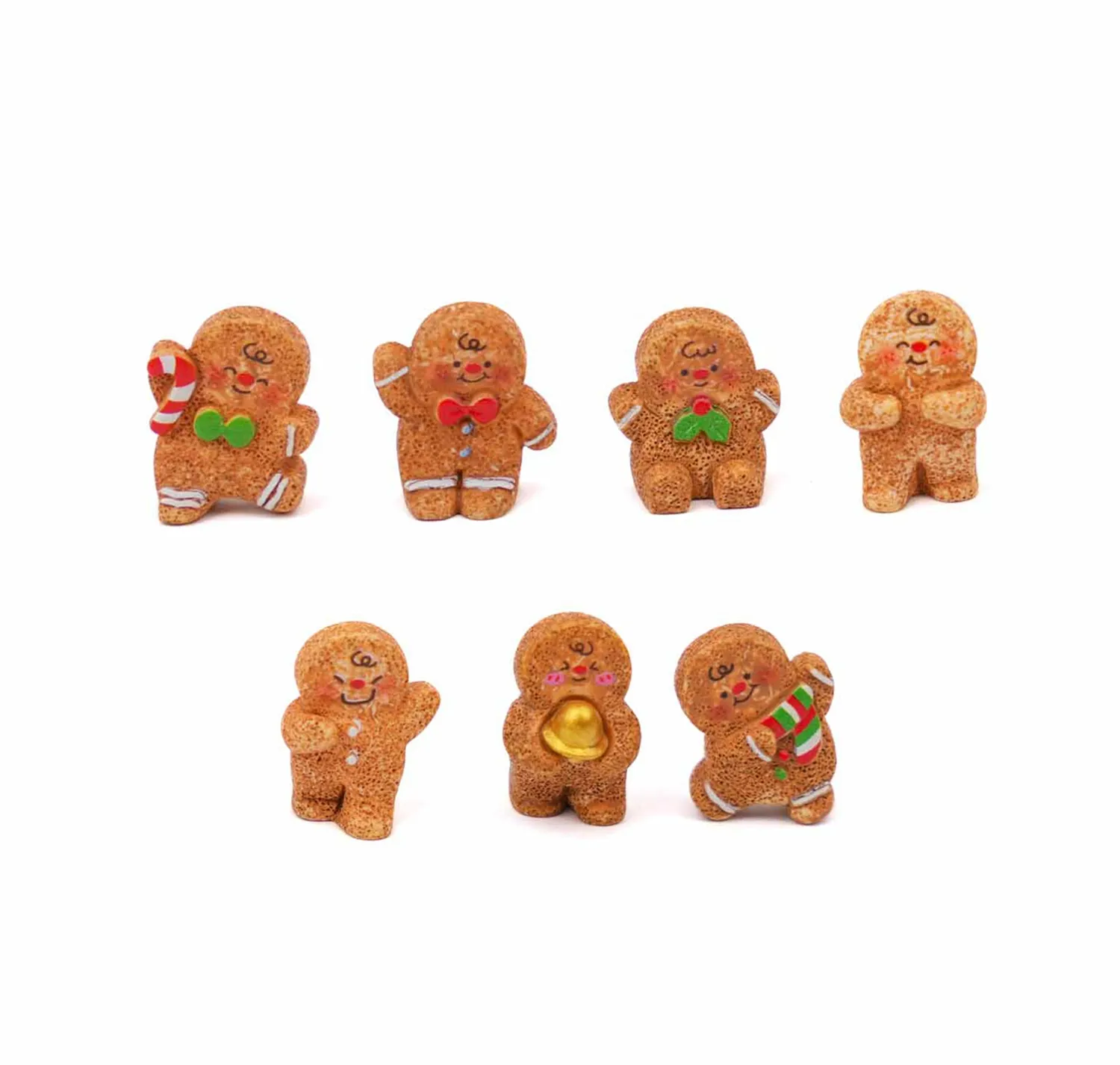 Urbanjungl Gingerbread Crew figuren 7 stuks bruin