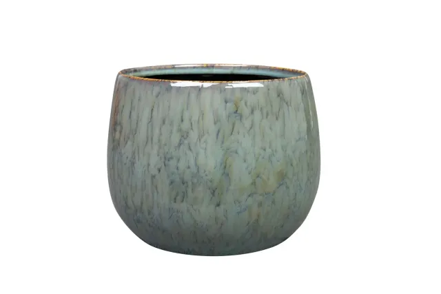 Tuincentrum Heerdink Odile bloempot blauw D21 H17 keramiek