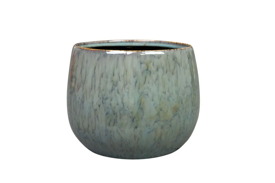 Tuincentrum Heerdink Odile bloempot blauw D21 H17 keramiek