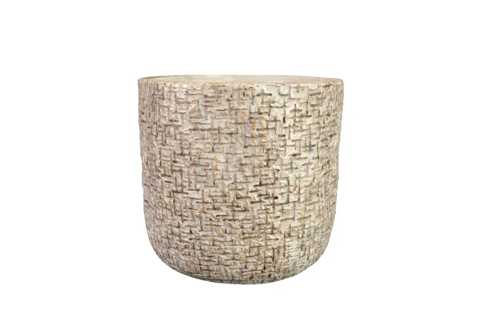 Tuincentrum Heerdink Maxim bloempot shiny sand D22 H20 cement