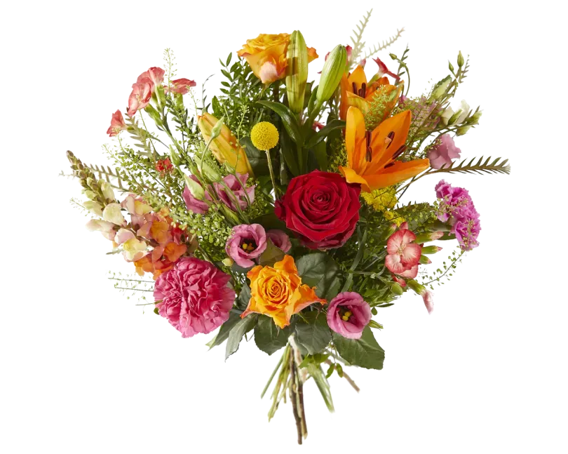 Planten & Zo Bonte kleuren boeket gemengd
