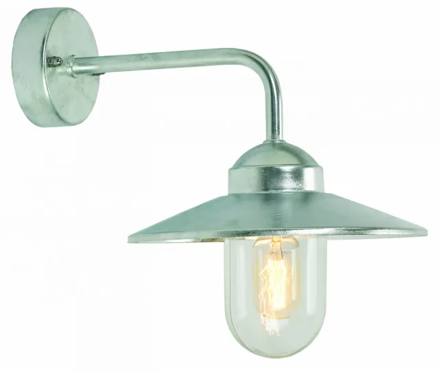 Selva Boog Recht gevel lamp gegalvaniseerd E27