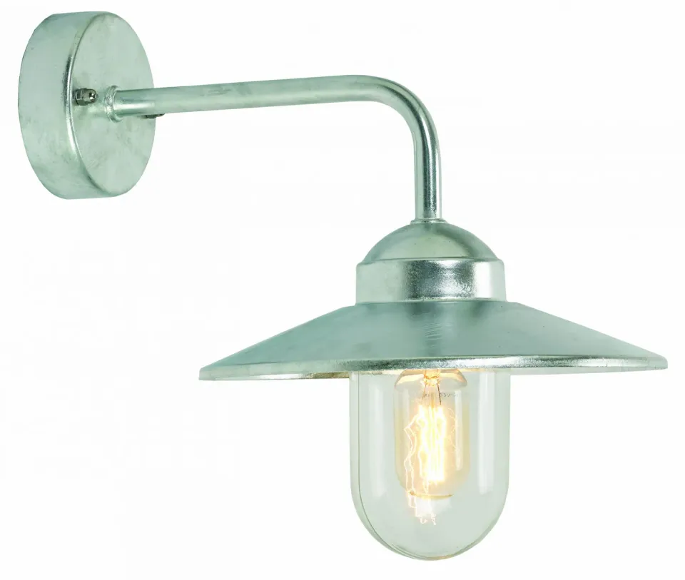 Selva Boog Recht gevel lamp gegalvaniseerd E27
