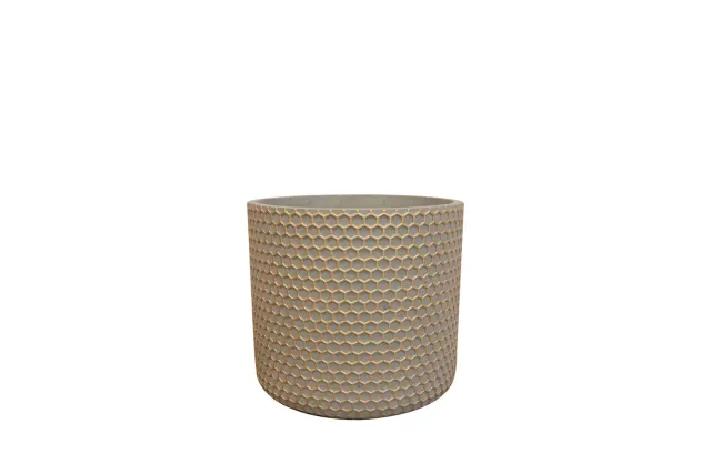 Tuincentrum Heerdink Bernt bloempot shiny gold D11 H11 cement