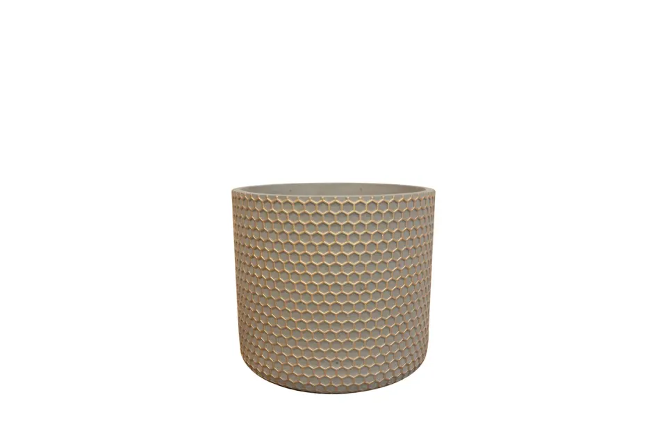 Tuincentrum Heerdink Bernt bloempot shiny gold D11 H11 cement