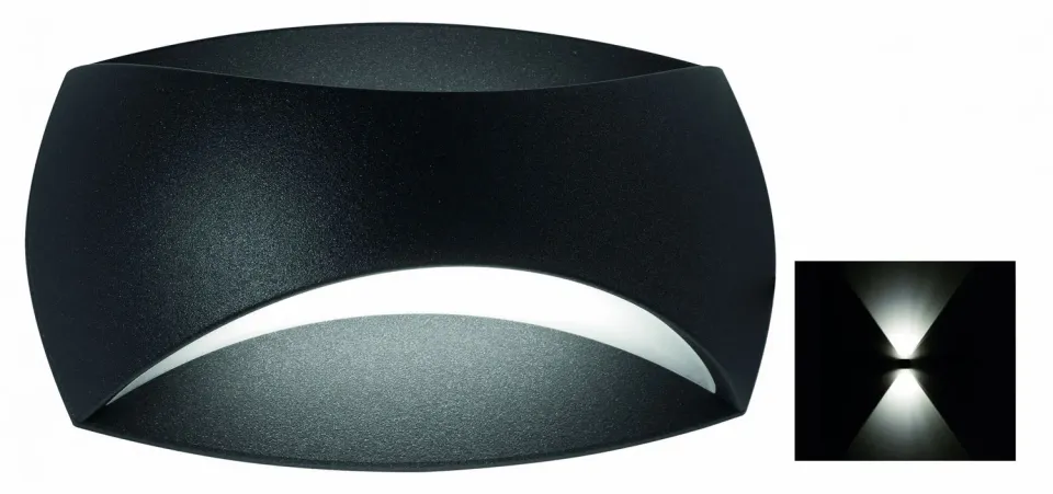 Meridian 2 gevel up-downlight antraciet led 15W 3000K