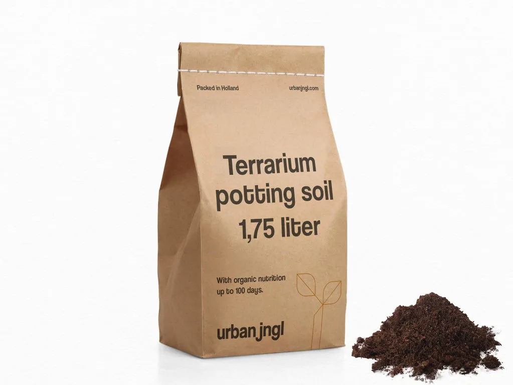 Urbanjungl terrarium potgrond met voeding 1,75 liter