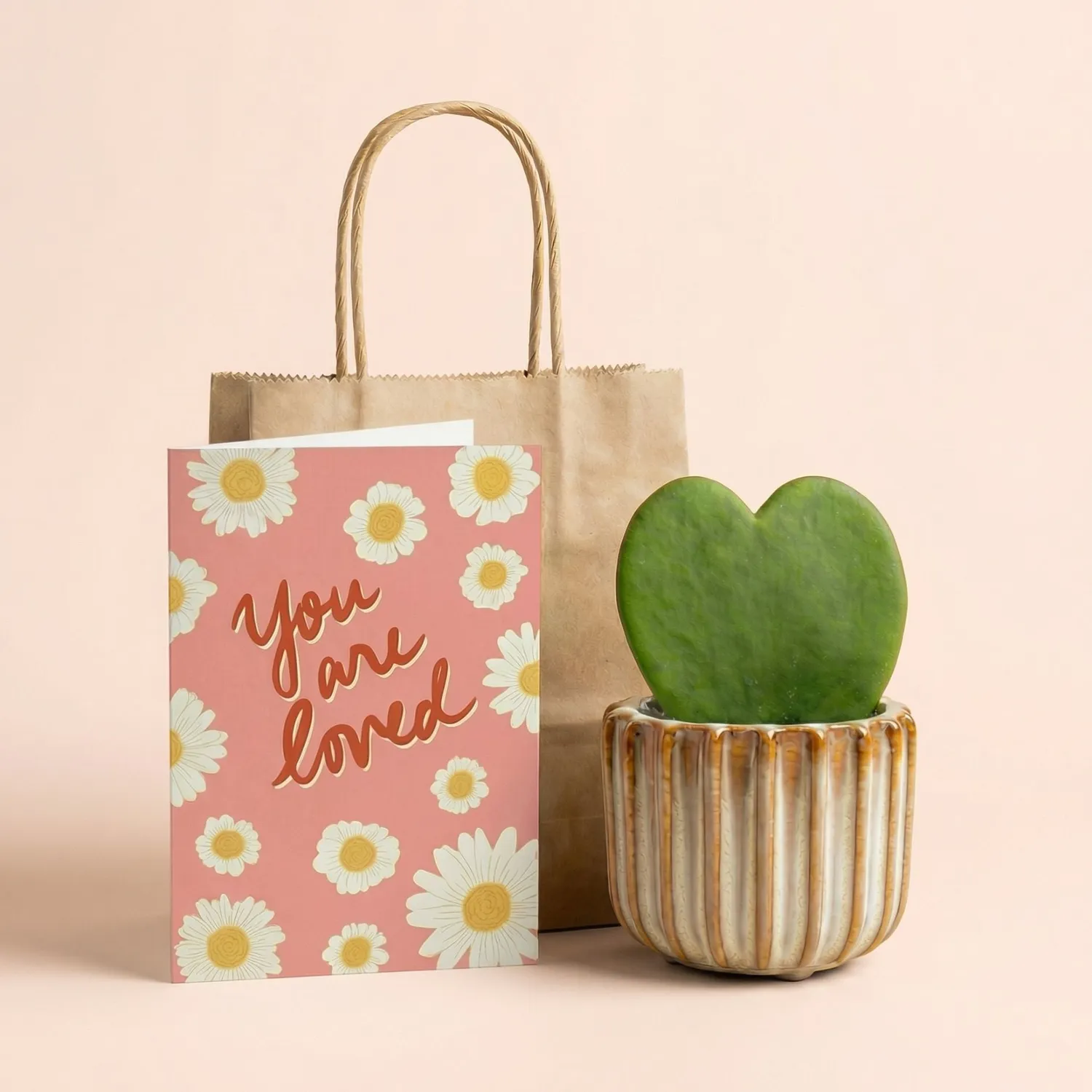 Urbanjungl Love Set cadeauset hartjesplant met pot