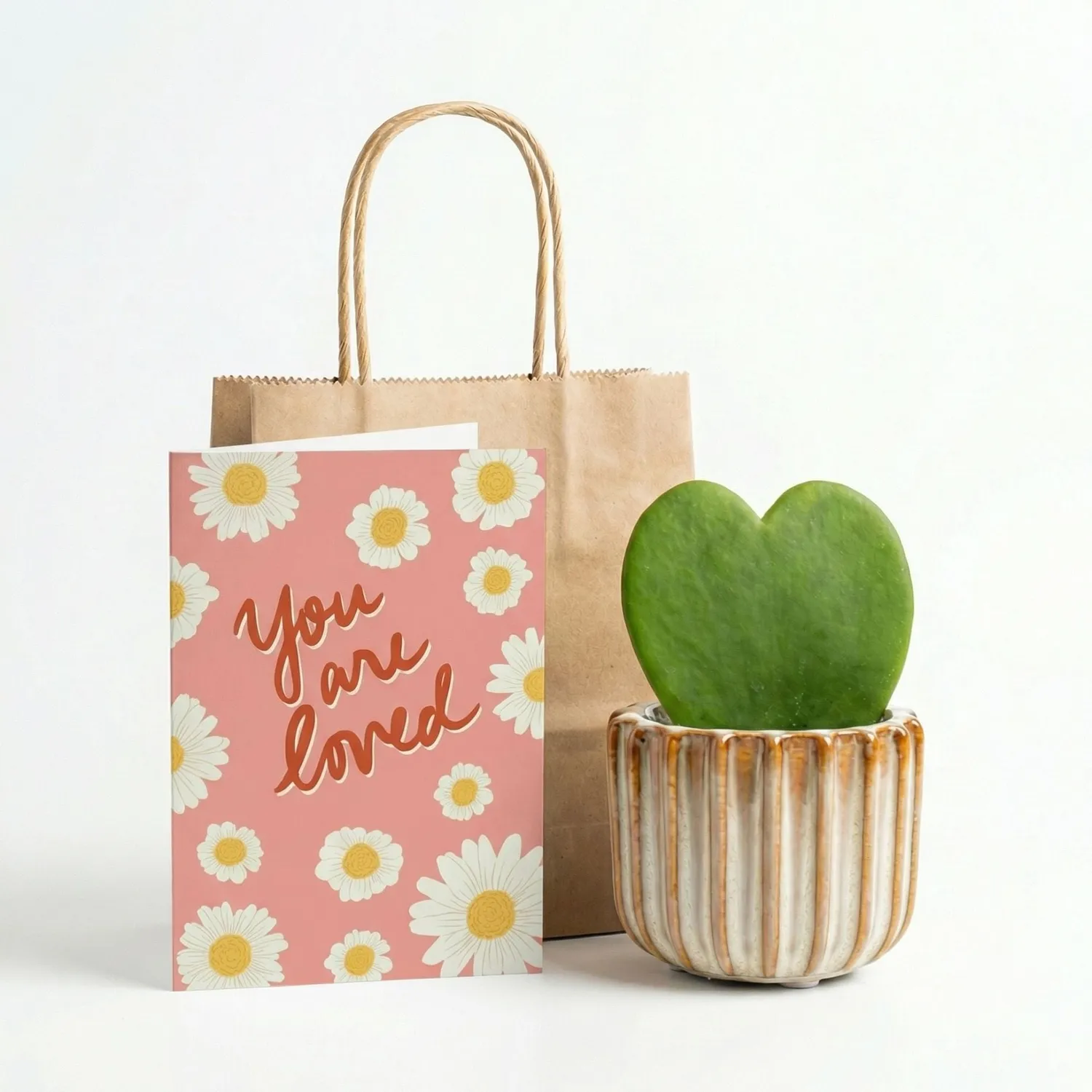 Urbanjungl Love Set cadeauset hartjesplant met pot
