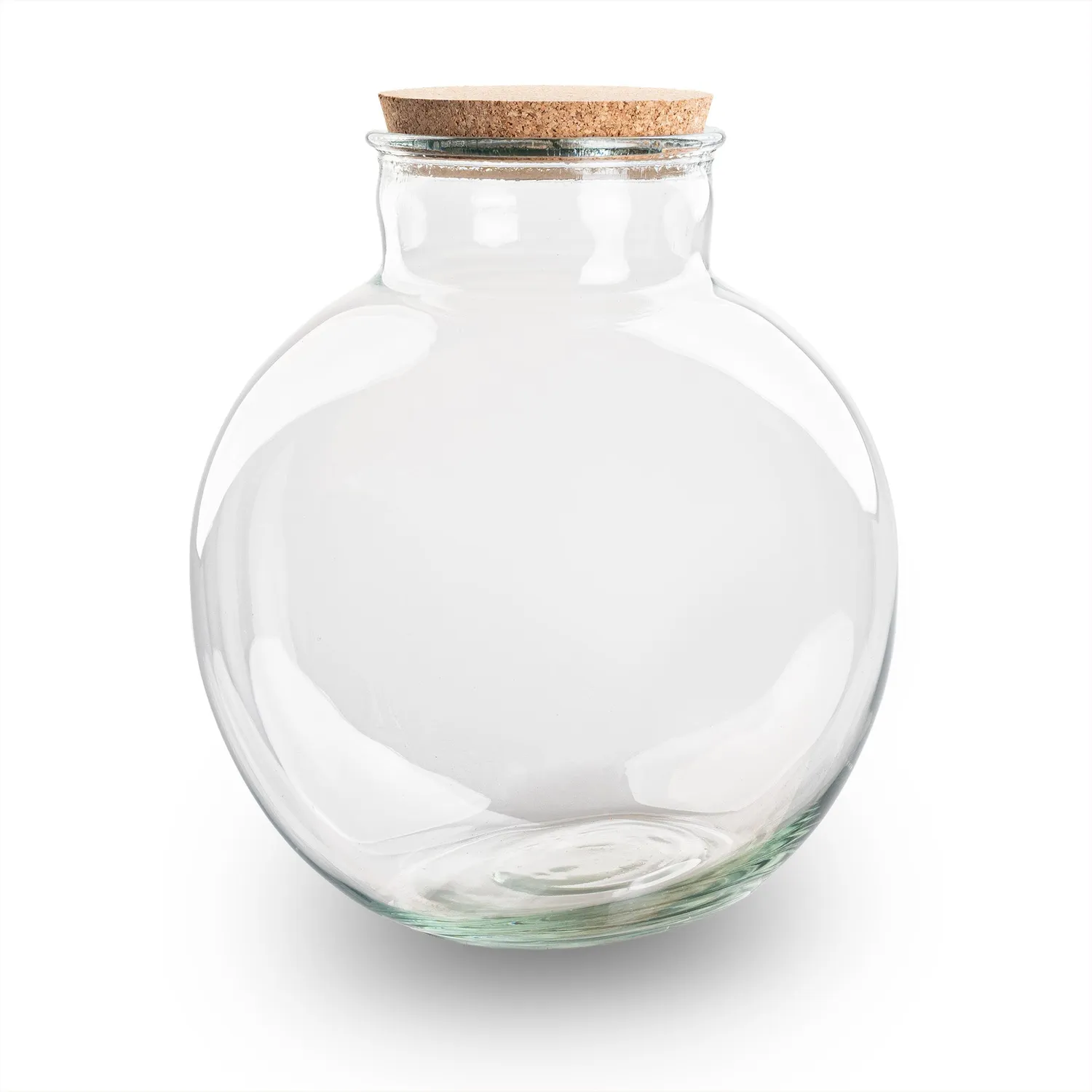 Urbanjungl Bolder Bob terrarium fles met LED kurk Ø30cm 11L