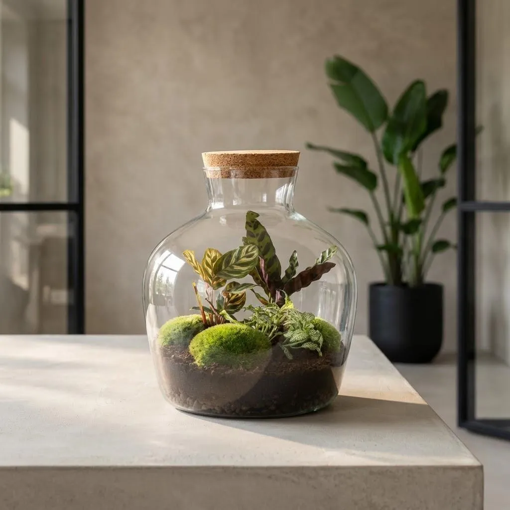 Urbanjungl Fat Joe plantenterrarium DIY kit met licht 29 cm
