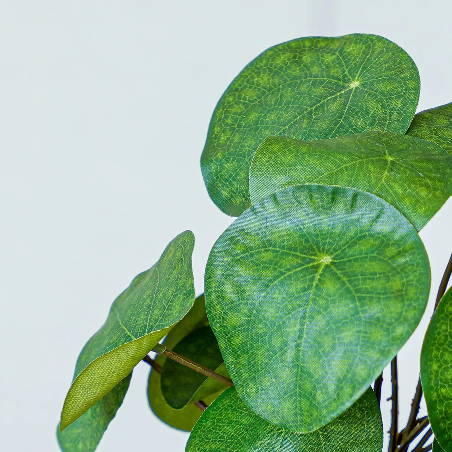 Urbanjungl Pilea Bush 25 cm kunstplant zwarte pot onderhoudsvrij
