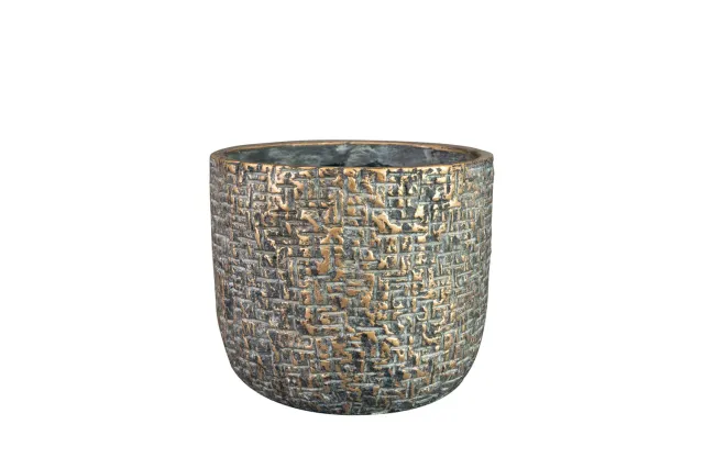 Tuincentrum Heerdink Maxim bloempot shiny earth D20 H17 cement