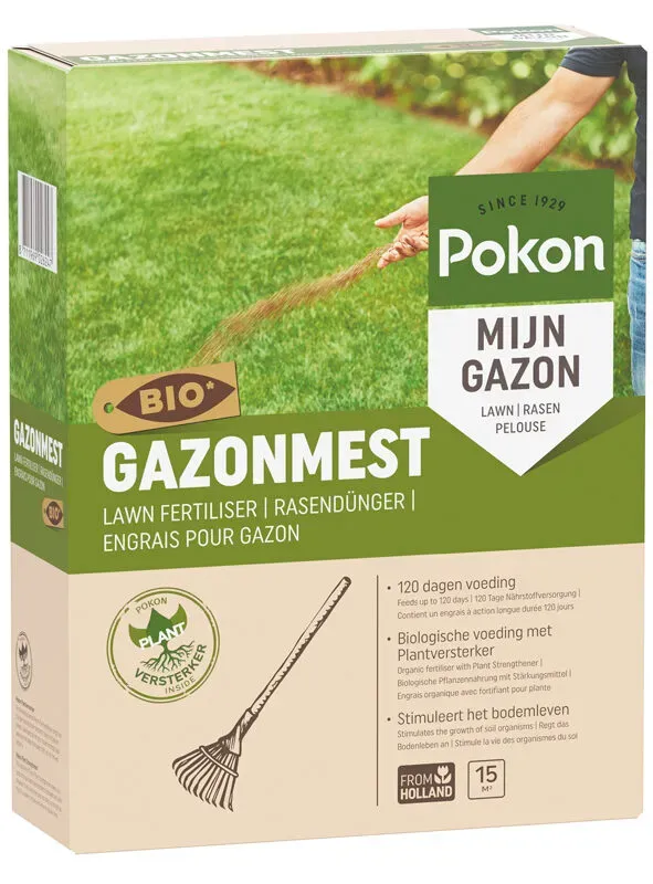 Pokon Bio gazonmest organisch voor sterk groen gazon