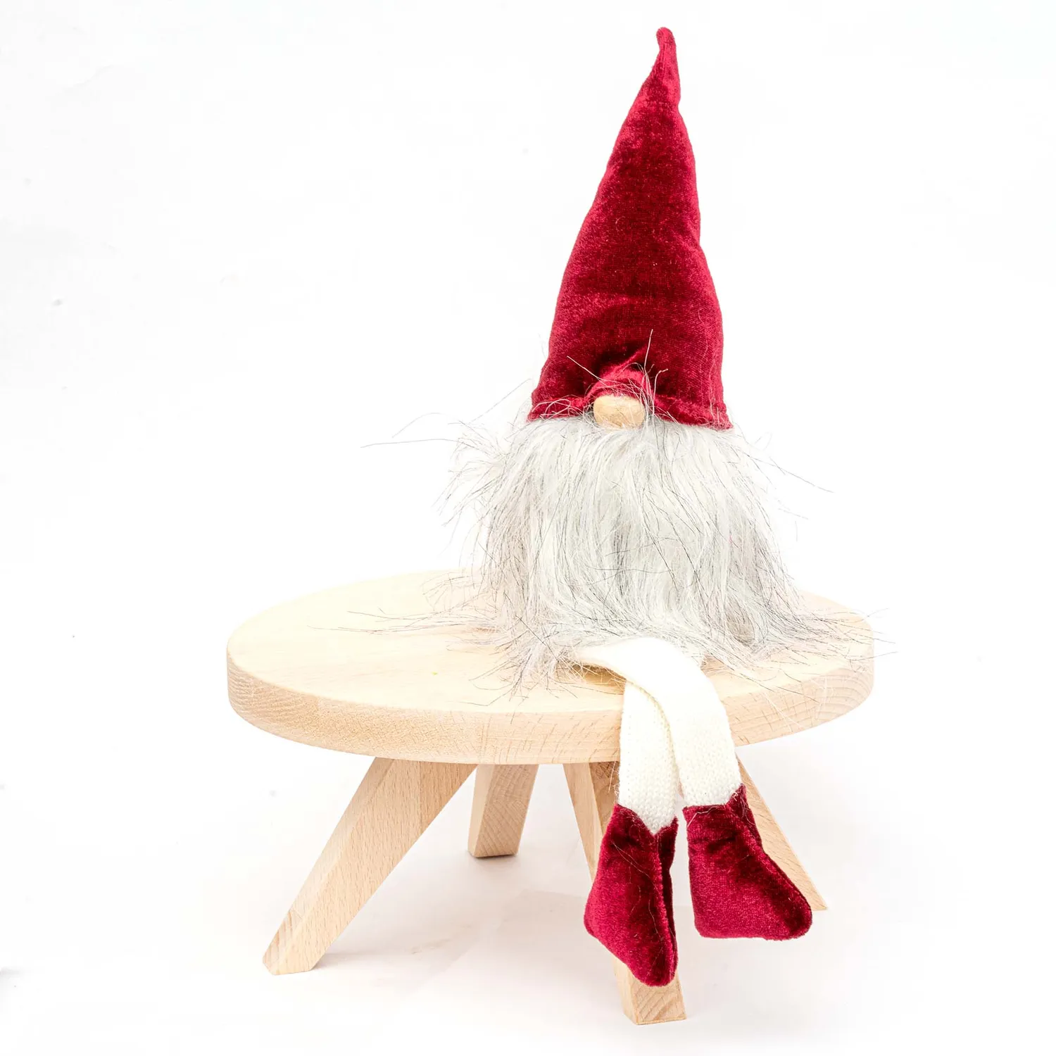 Urbanjungl Velvet Gnome shelf sitter kerst 40 cm