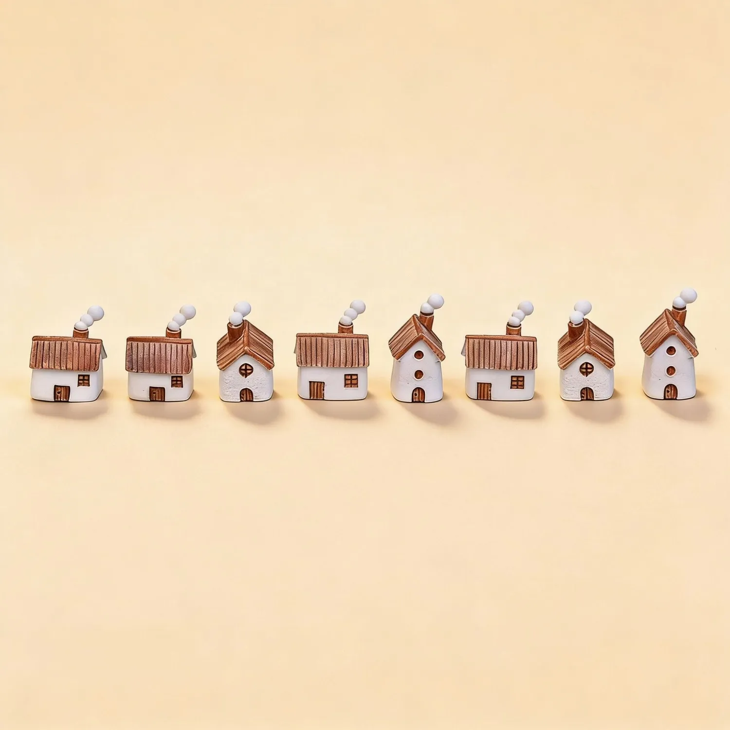 Urbanjungl Schoorsteenpad miniatuurdorp 8 stuks 1-3 cm wit