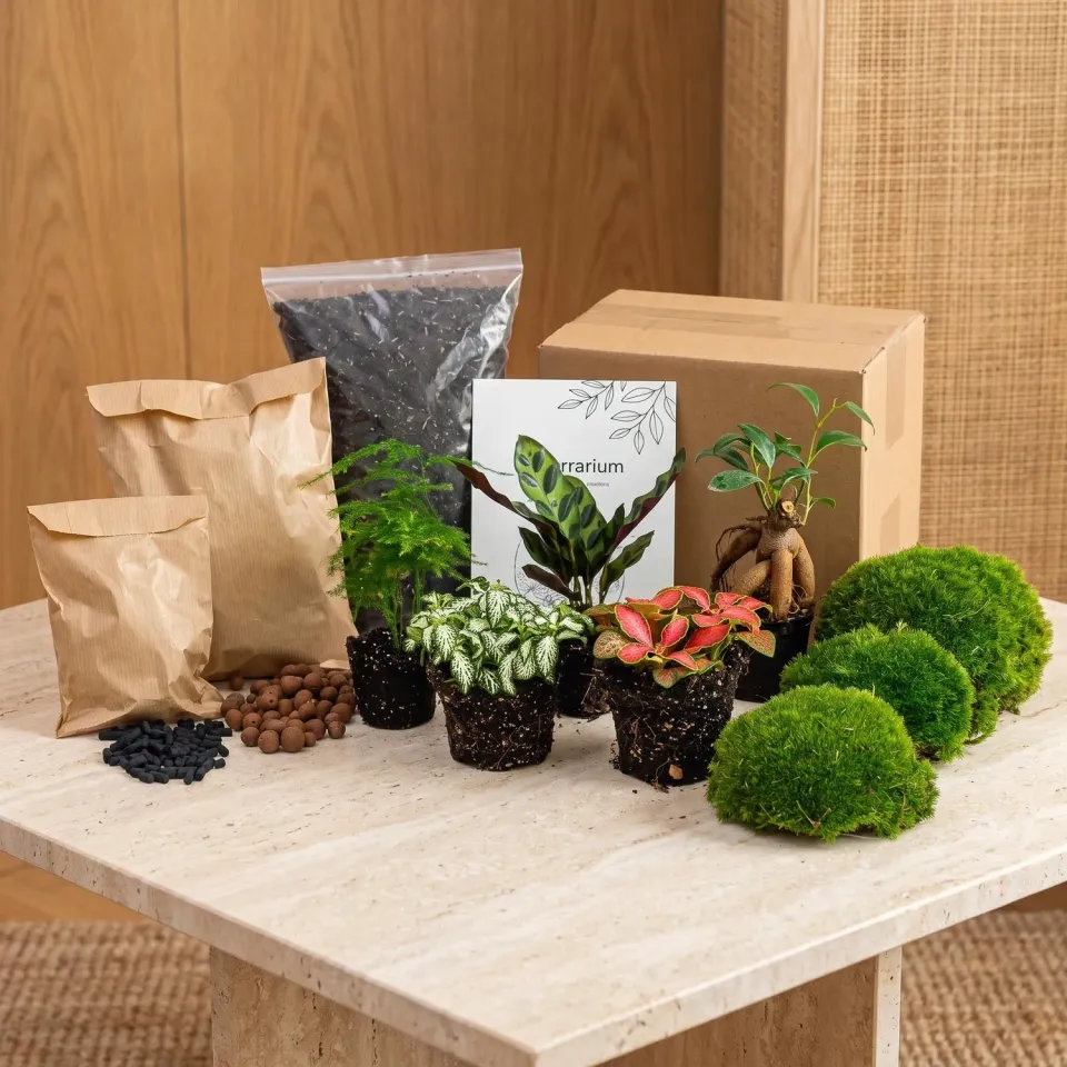 Urbanjungl Terrarium Startpakket 5 planten L/XL met mos
