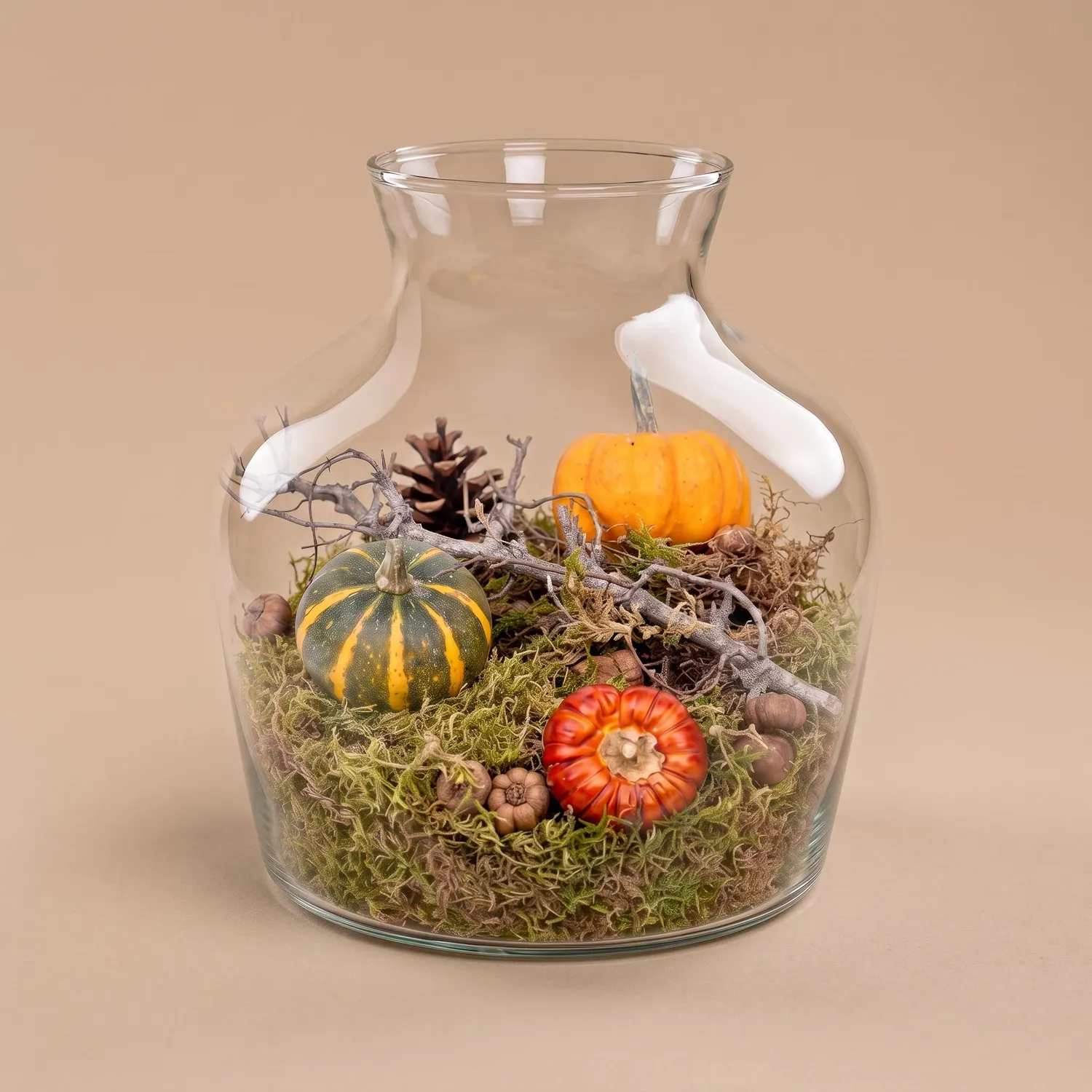 Urbanjungl Little Joe herfst terrarium 20 cm met pompoenen
