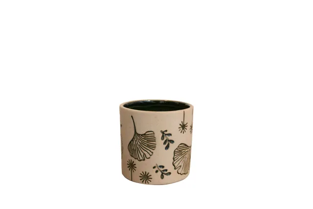 TS Collection Cena bloempot groen D8 H8 keramiek