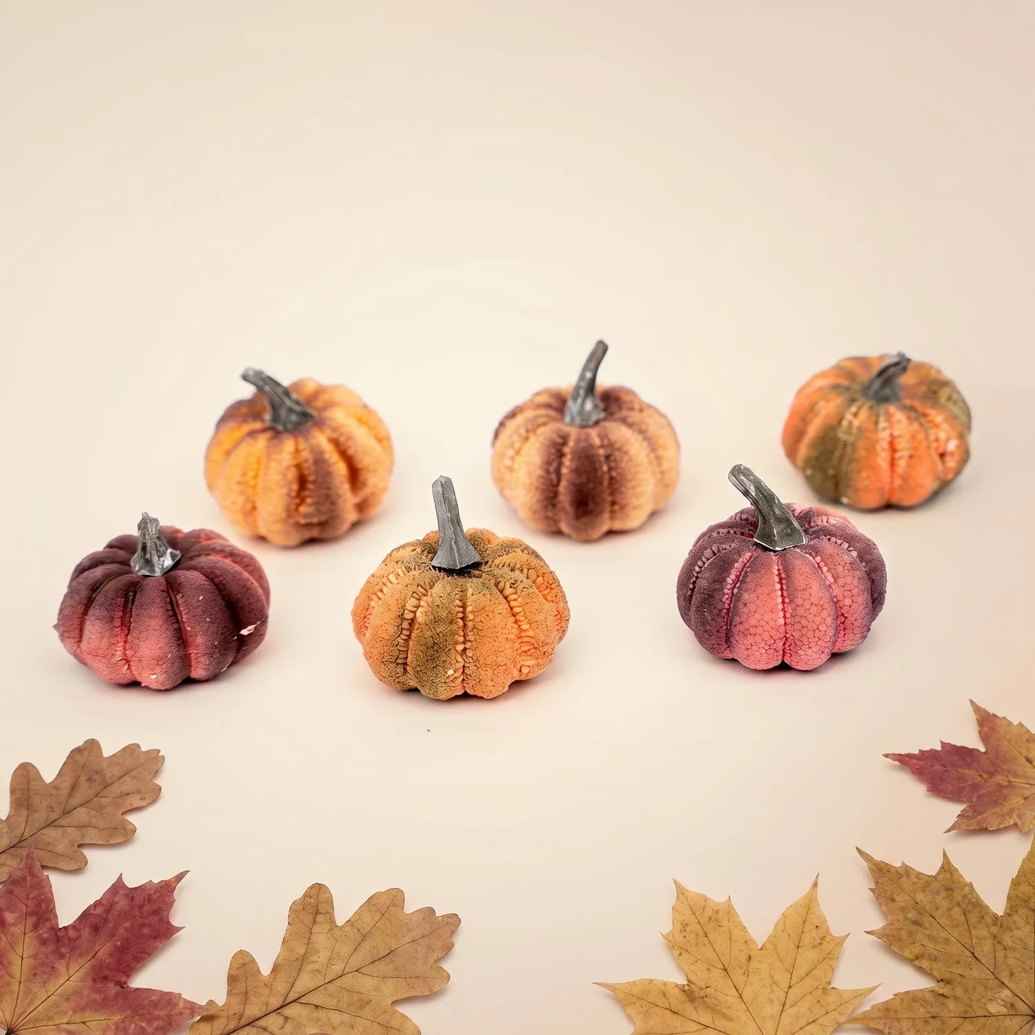 Urbanjungl Pumpkin Pepita Nep Pompoen 6 Stuks Ø 6 cm