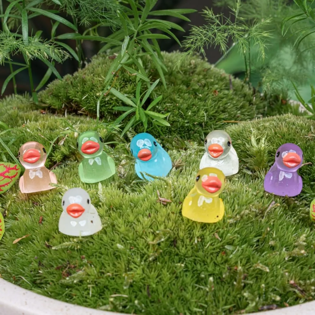 Urbanjungl Glow in the dark ducks mini 2 cm 7 stuks