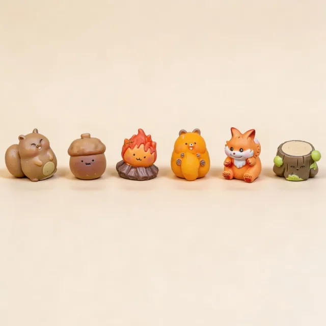 Urbanjungl Forest Friends miniatuur figuren 6 stuks herfst