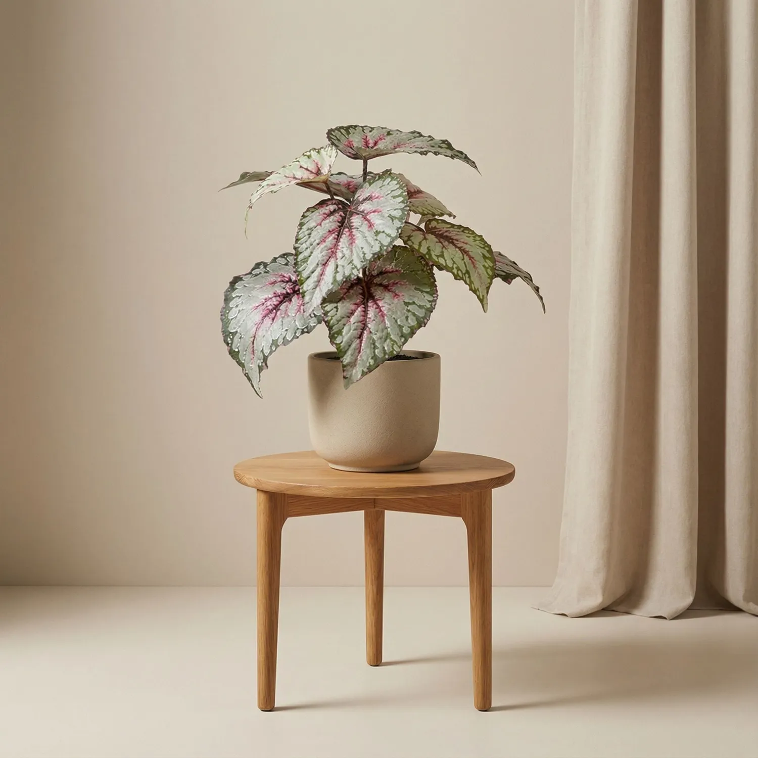 Urbanjungl Begonia kunstplant 26 cm in pot UV-bestendig